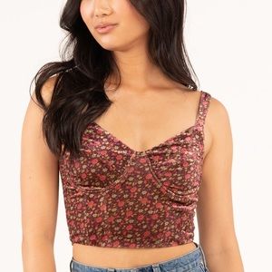 Tilly’s FULL TILT Print Velvet Bustier